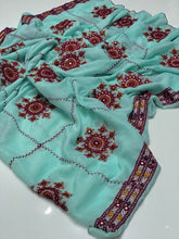 Hand Embroidered Swiss Lawn Chadar