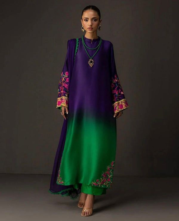 Unstitch Shamoze Silk 3 PC