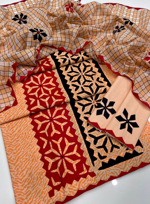 Unstitch Cotton Khaddi 3 PC