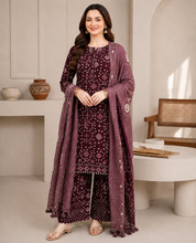 Unstich Linen Chunri 3 PC