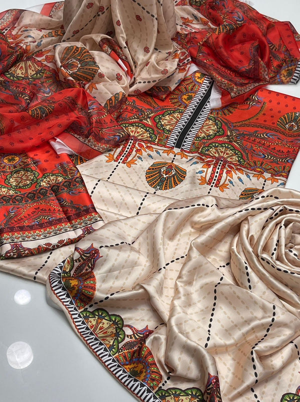 Unstitch Shamoze Silk 3 PC