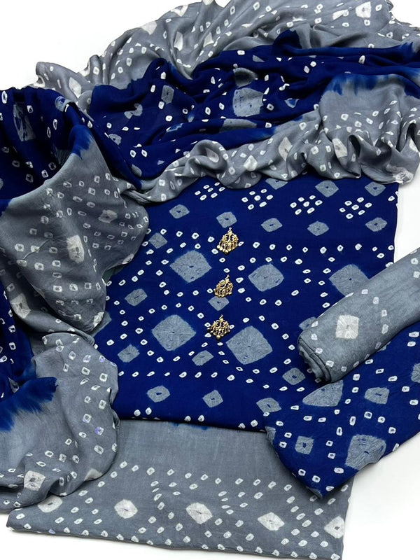 Unstitch Linen Chunri 3 PC