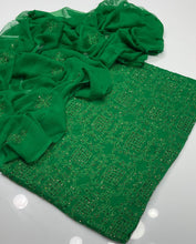 Unstitch Hand Embroided Chiffon 2 PC
