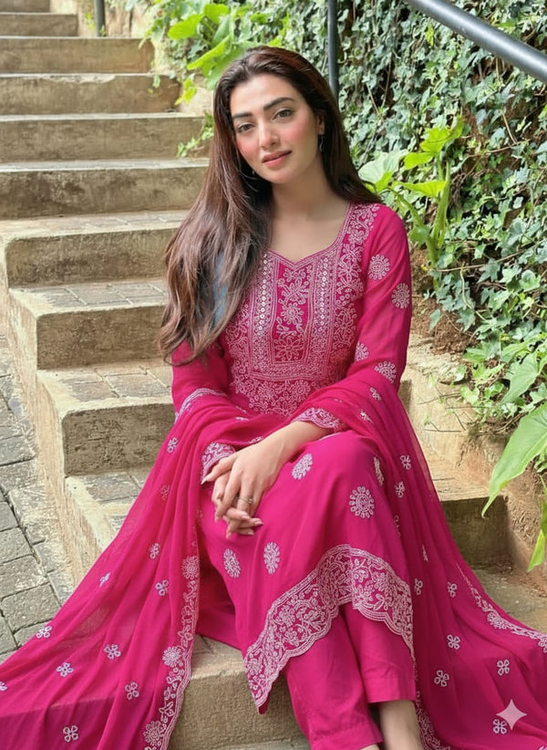 Unstitch HandEmbroided Chiffon 2 PC