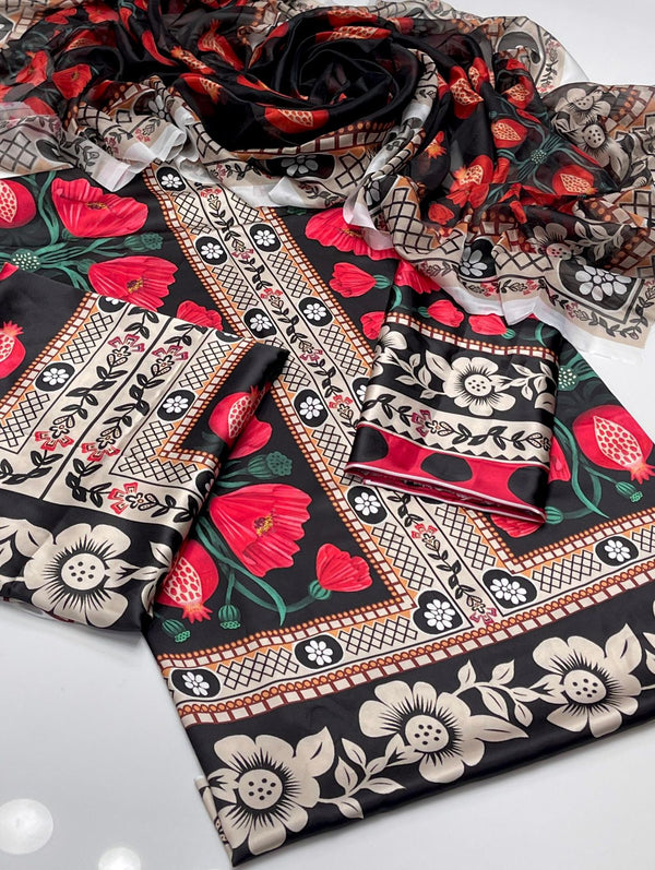 Unstitch Shamoze Silk 3 PC