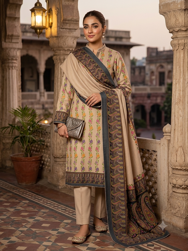 Unstitch Pashmina Wool 3 PC