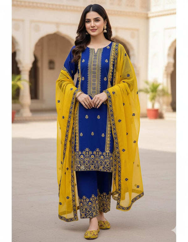 Unstitch Lawn Cotton 3 PC