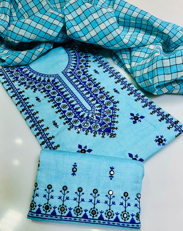 Unstitch Cotton Khaadi 3 PC