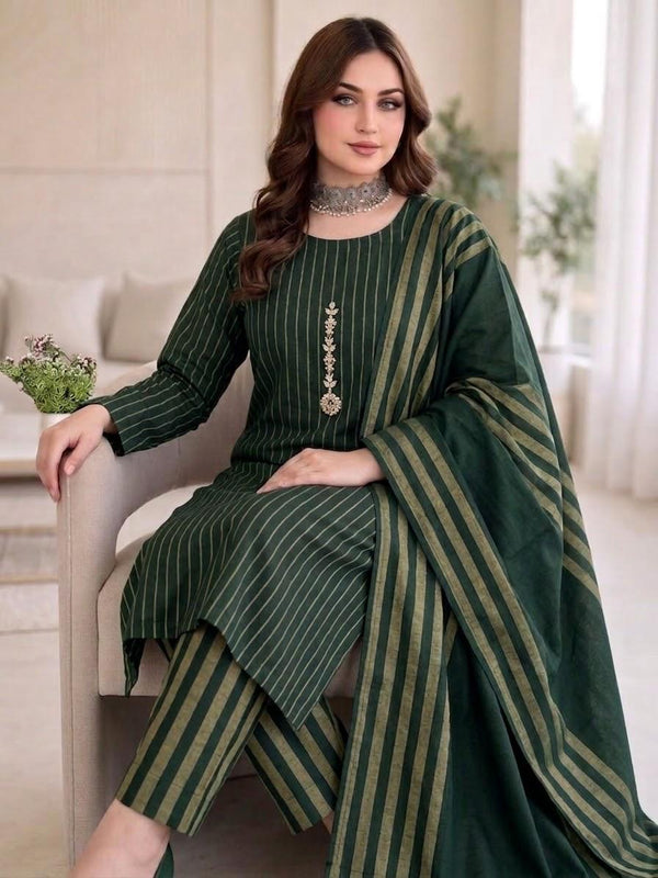 Unstitch Cotton Khaddi 3 PC