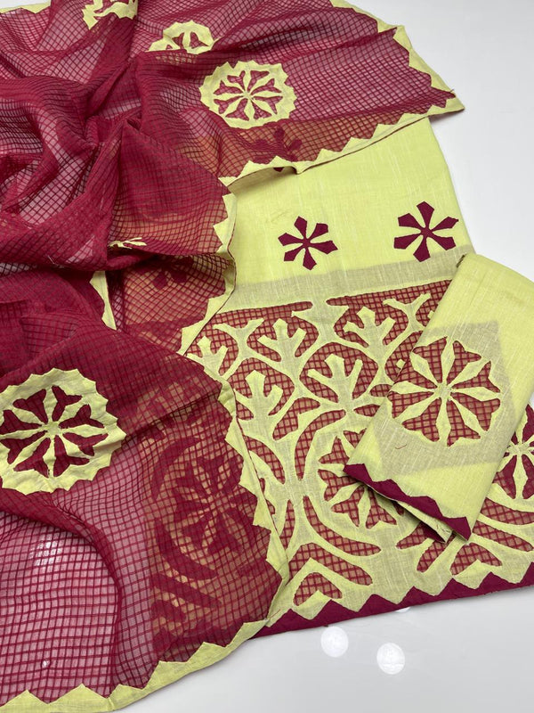Unstitch Cotton Khaddi 3 PC
