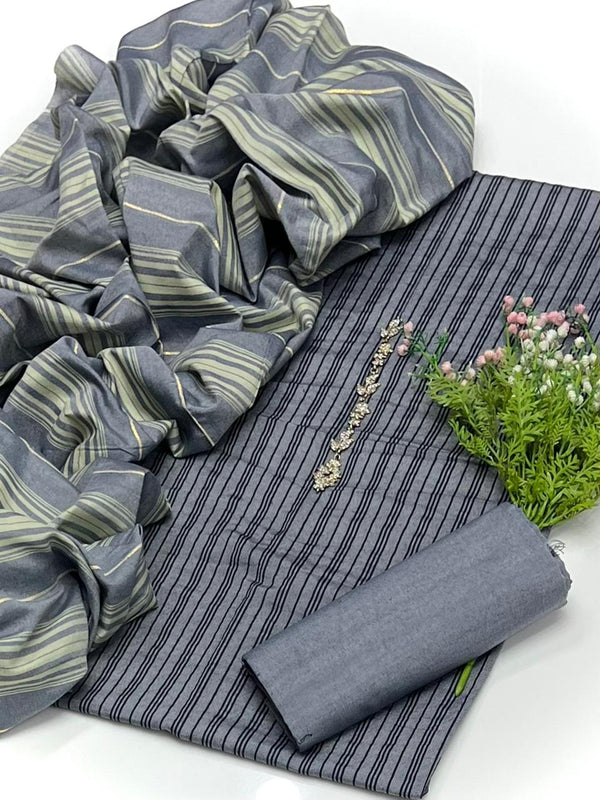Unstitch Khaddi Lawn 3 PC