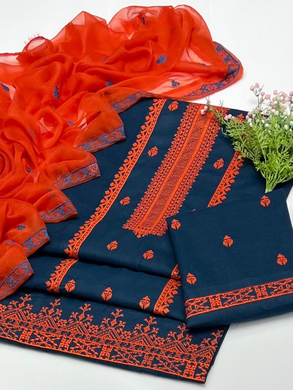 Unstitch Lawn Cotton 3 PC