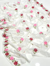 Machine Cross Stitch Work Swiss Lawn Chadar