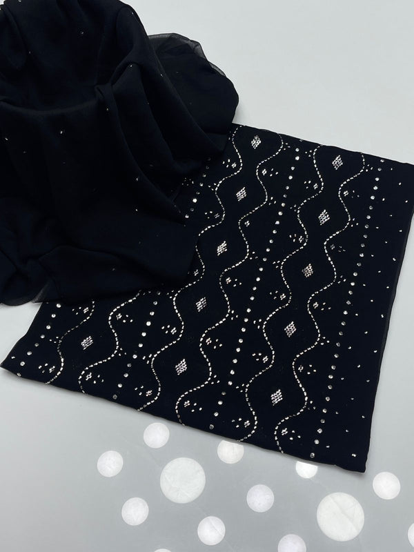 Unstitch Mukesh Work Chiffon 2 PC