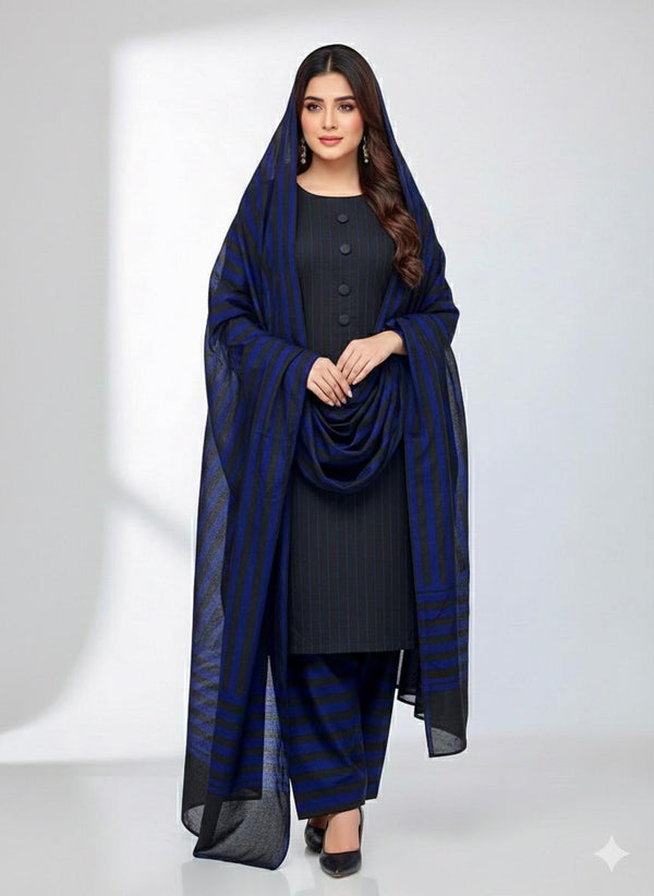 Unstitch Cotton Khaddi 3 PC