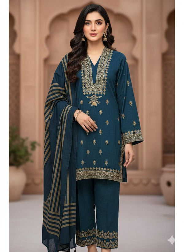 Unstitch Khaddar 3 PC