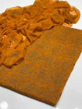 Unstitch Hand Embroided Chiffon 2 PC