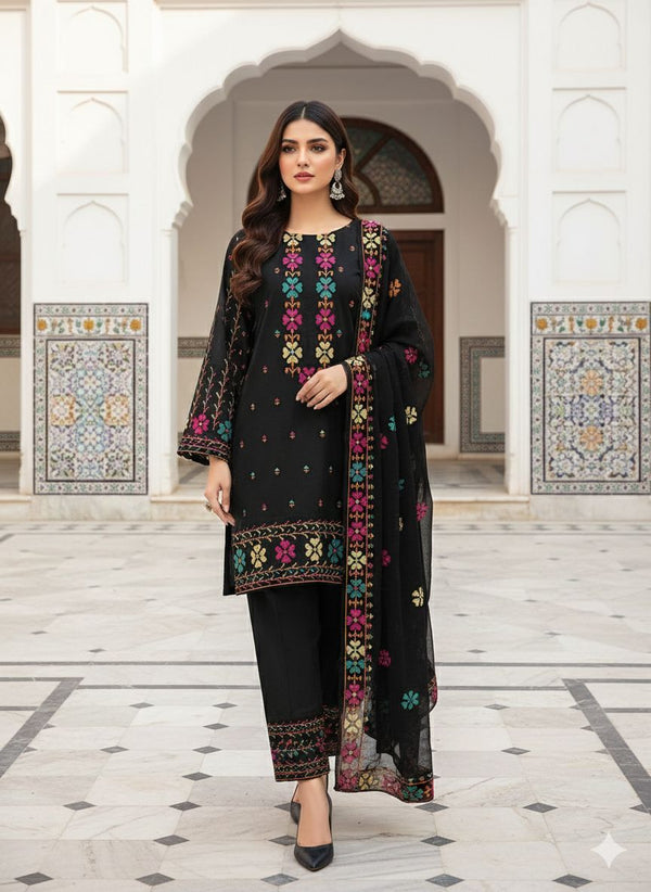Unstitch Lawn Cotton 3 PC