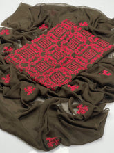 Unstitch Hand Embroided Chiffon 2 PC