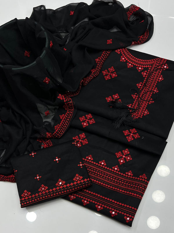 Unstitch Lawn Cotton 3 PC