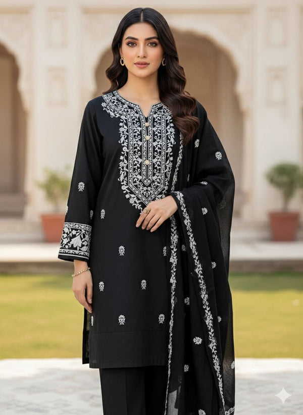 Unstitch Lawn Cotton 3 PC