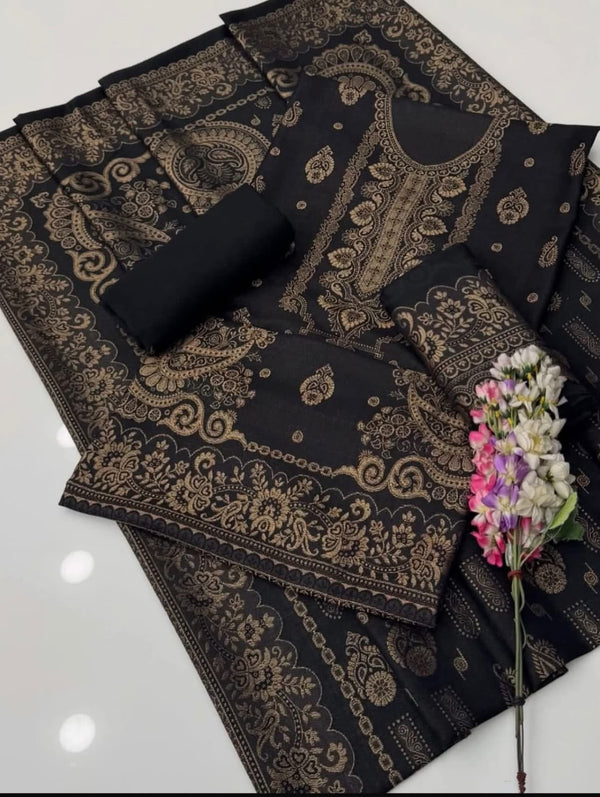 Unstitch Pashmina Wool 3 PC