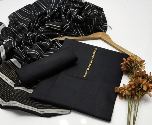 Unstitch Cotton Khaadi 3 PC