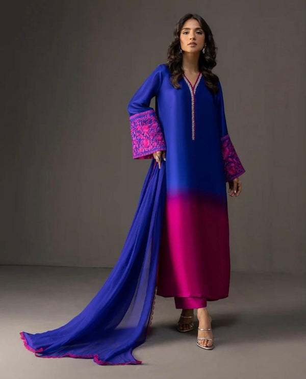 Unstitch Shamoze Silk 3 PC