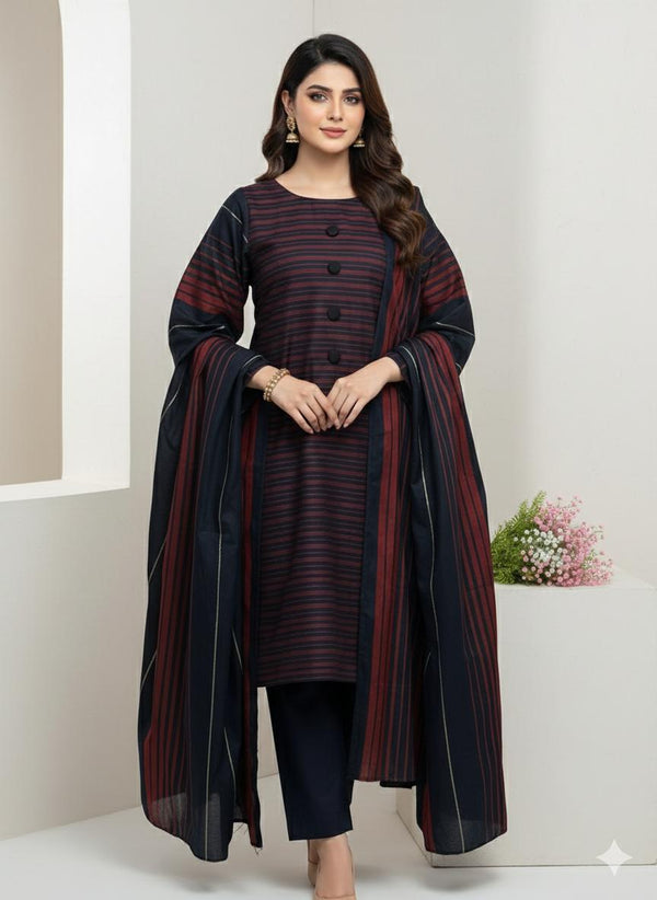 Unstitch Khaddi Lawn 3 PC