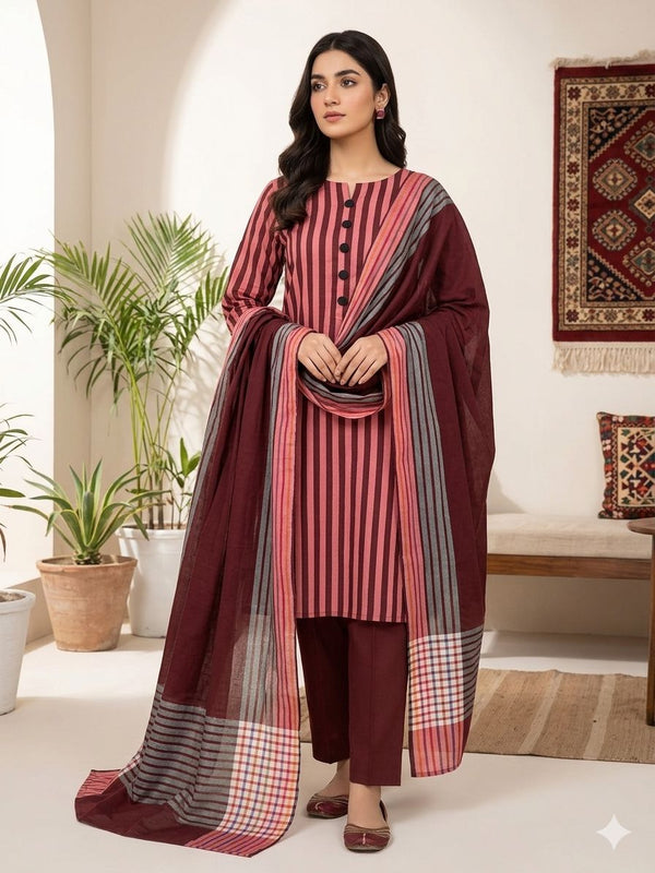 Unstitch Khaddi Lawn 3 PC