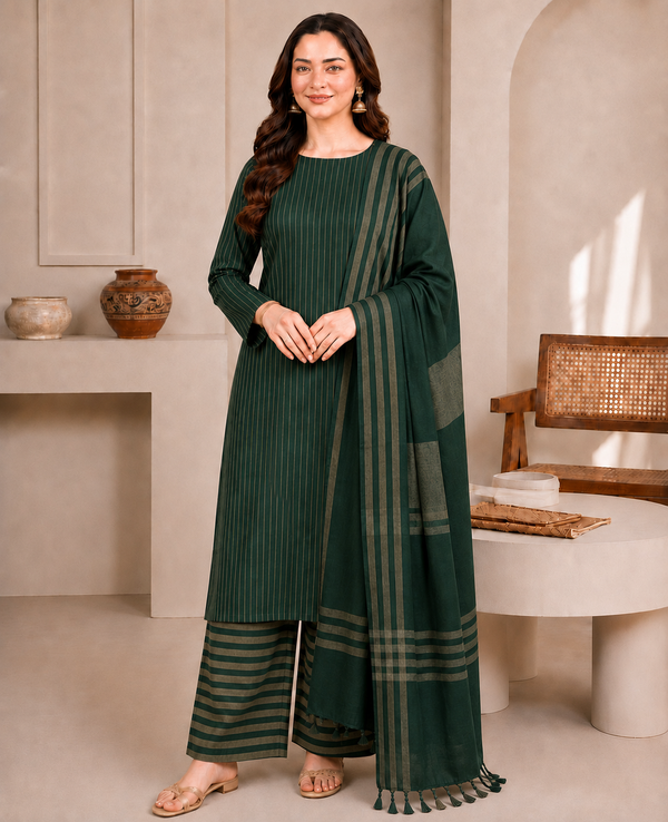 Unstitch Cotton Khaddi 3 PC