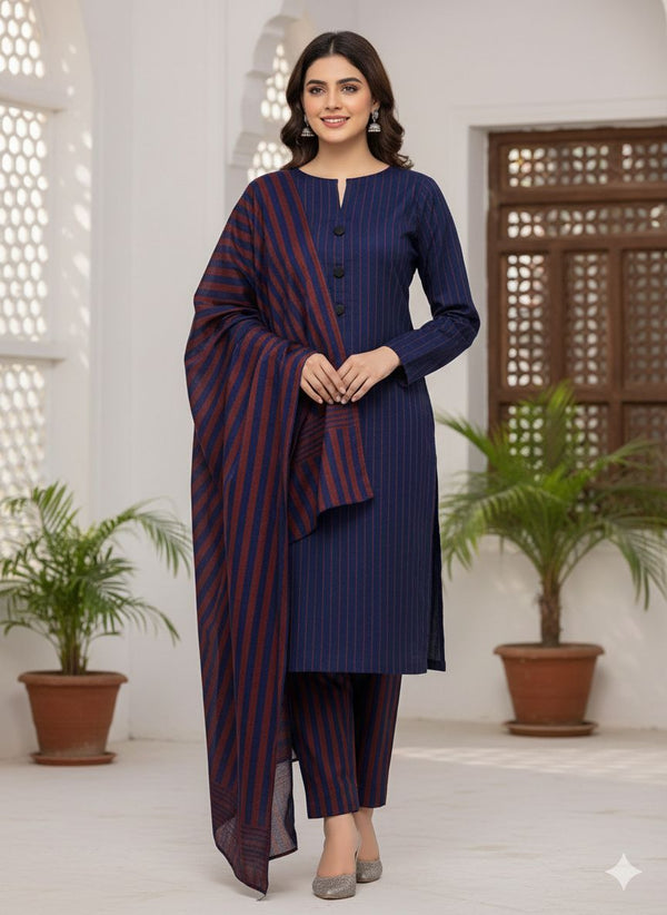 Unstitch Cotton Khaddi 3 PC