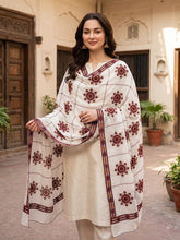 Hand Embroidered Swiss Lawn Chadar