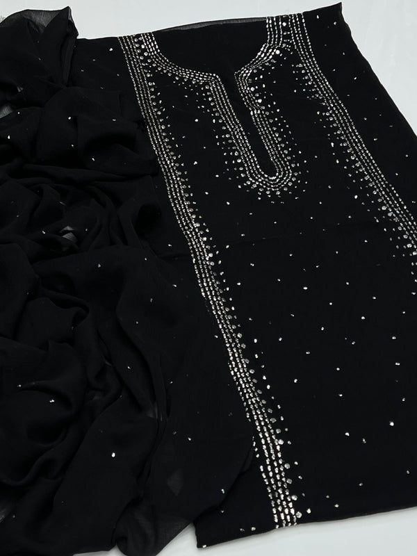 Unstitch Mukesh Work Chiffon 2 PC