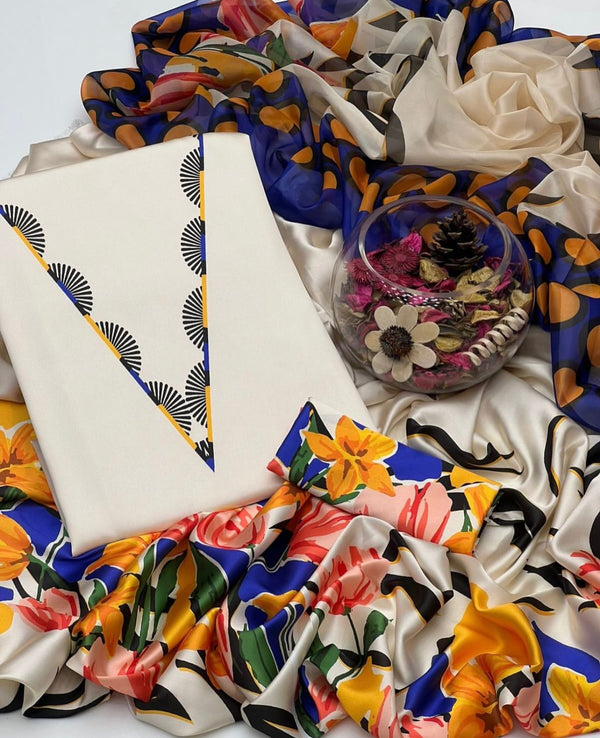 Unstitch Shamoze Silk 3 PC