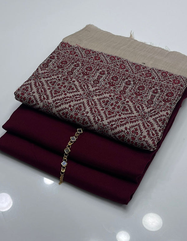 Unstitch Pashmina Wool 3 PC