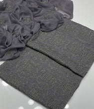 Unstitch Hand Embroided Chiffon 2 PC