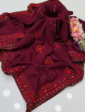 Hand Embroidered Swiss Lawn Chadar