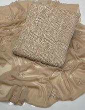 Unstitch Hand Embroided Chiffon 2 PC