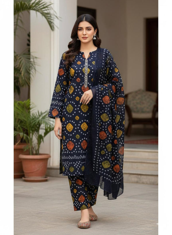 Unstitch Lawn Chunri 3 PC