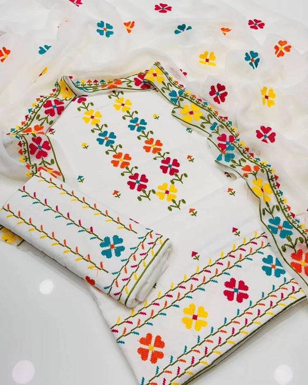 Unstitch Lawn Cotton 3 PC