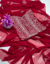 Unstitch HandEmbroided Chiffon 2 PC