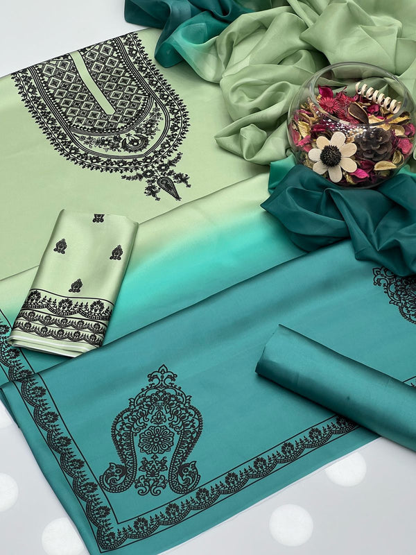 Unstitch Shamoze Silk 3 PC