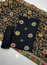 Unstitch Raw Silk 3 PC