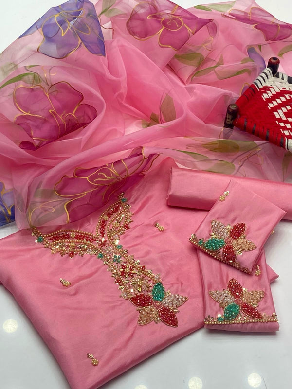 Unstitch Kathan Silk 3 PC