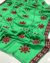 Hand Embroidered Swiss Lawn Chadar