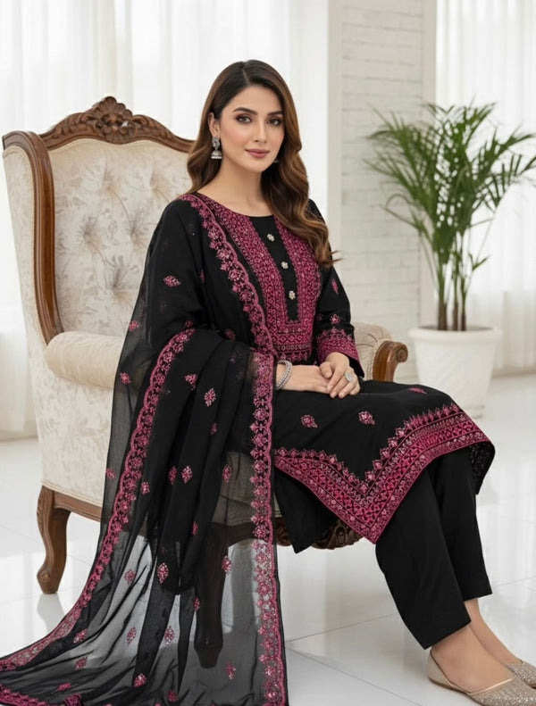 Unstitch Lawn Cotton 3 PC
